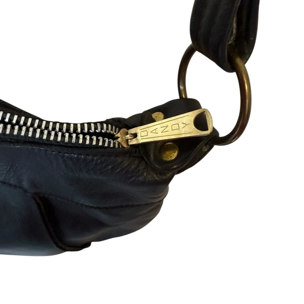 DANDY Leather Hobo Shoulder‎ Bag Purse Boho Streetwear Bohemian Black
